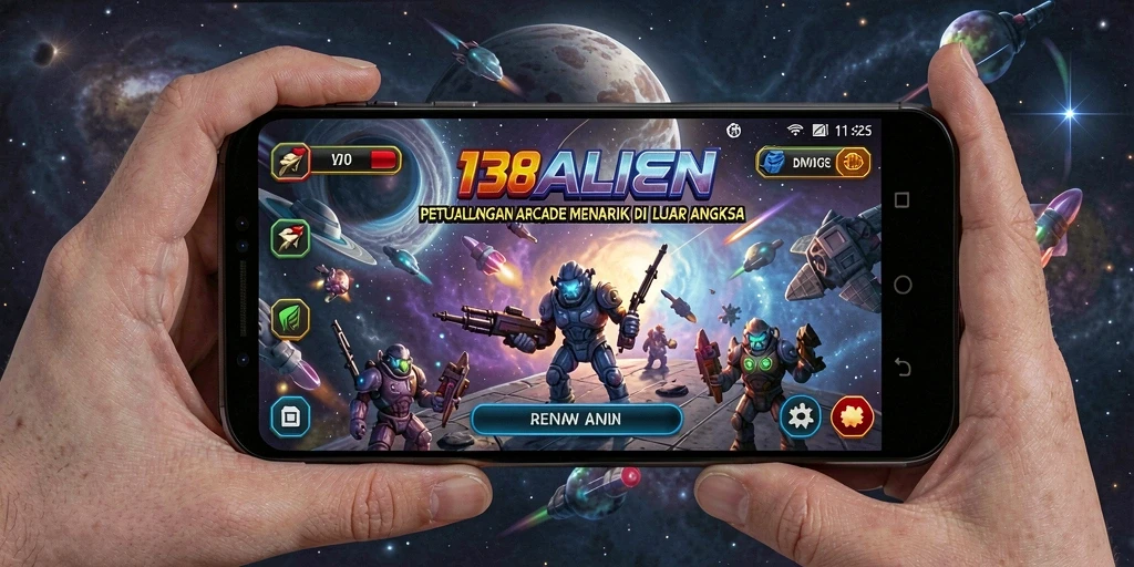 Screenshot gameplay 138ALIEN menampilkan aksi luar angkasa yang intens.