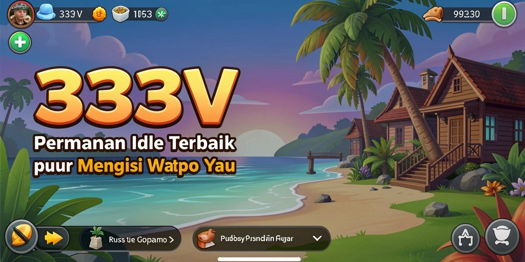 Screenshot utama 333V menunjukkan gameplay santai dan menarik.