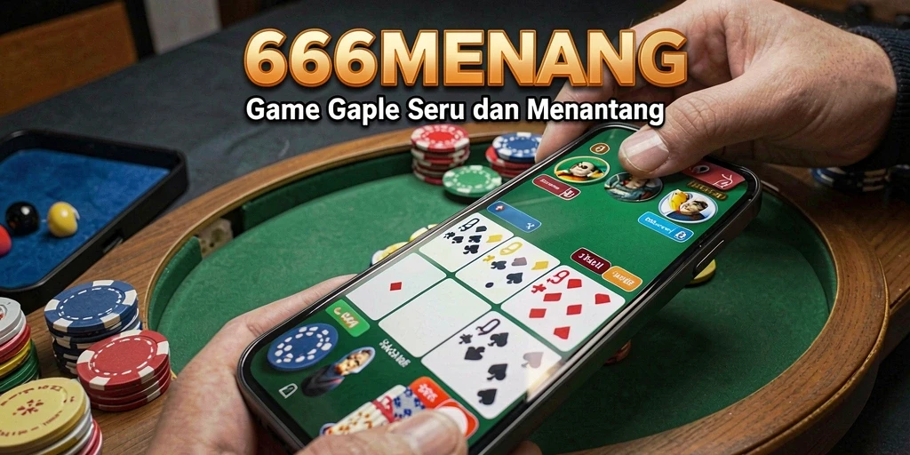 Tampilan menarik dari gameplay Gaple di 666MENANG.