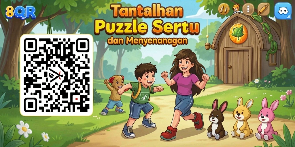 Tampilan gameplay 8QR yang seru dan menantang puzzle.