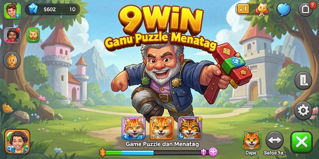 Tampilan gameplay menantang dari 9WIN dengan puzzle yang menarik.