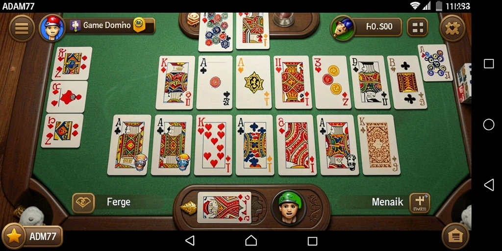 Screenshot gameplay ADAM77 menampilkan keseruan bermain Domino.