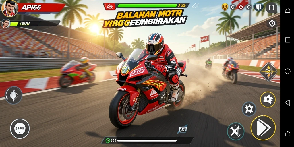 Tampilan menegangkan balapan motor di API66.