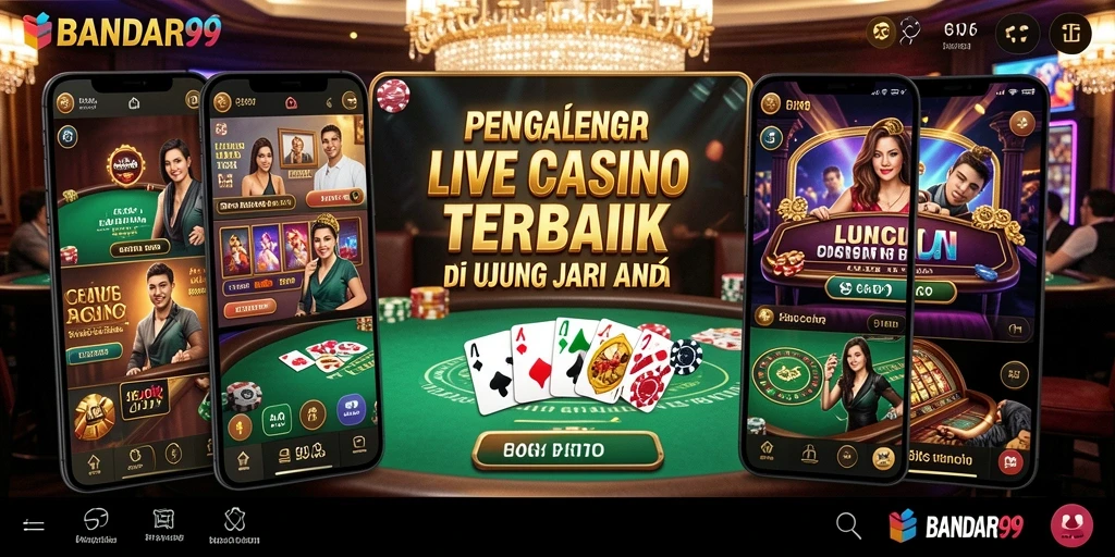 Tampilan gameplay Live Casino yang mengesankan dari BANDAR99.