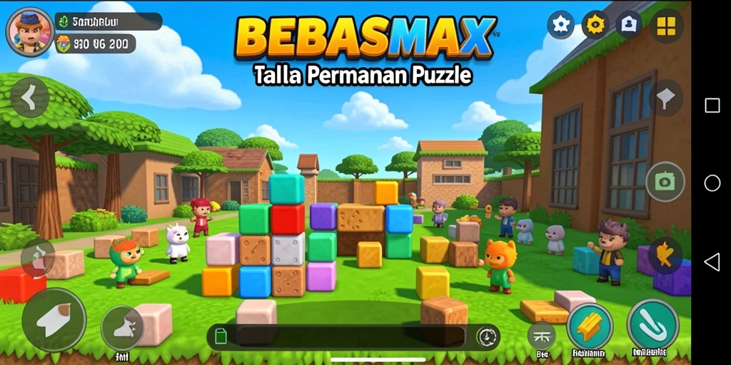 Tampilan gameplay <strong>BEBASMAX</strong> yang menarik dengan berbagai teka-teki.