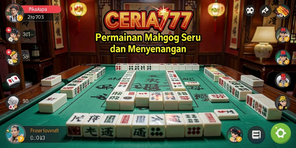 Tampilan gameplay Mahjong yang seru dan menantang di CERIA777.