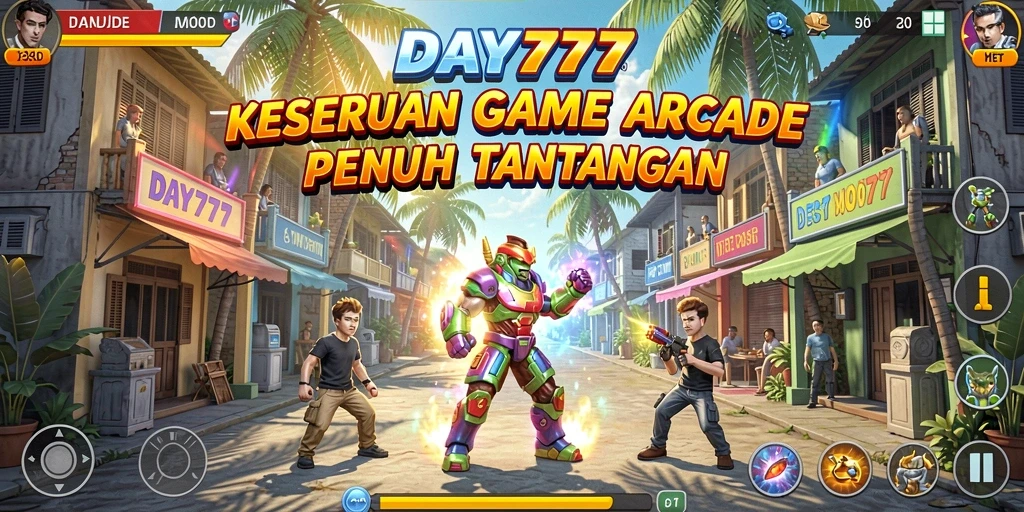 Screenshot menunjukkan momen seru dalam permainan Arcade.