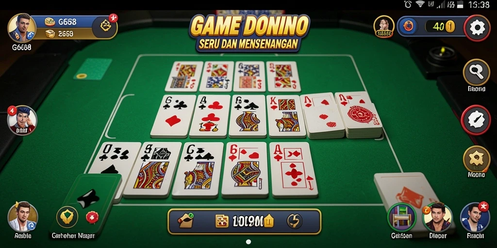 Tangkapan layar G668 menampilkan gameplay Domino yang seru.