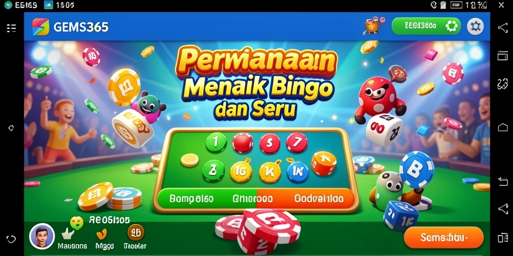 Tampilan gameplay seru dalam permainan Bingo GEMS365.