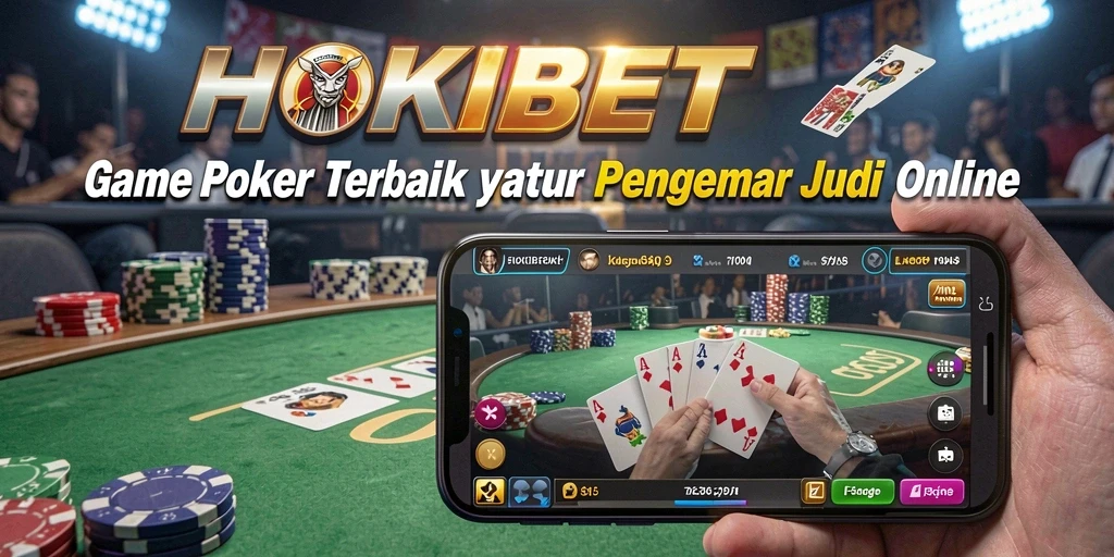 Tampilan gameplay seru HOKIBET saat bermain poker online.