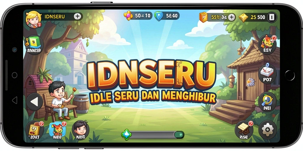 Tampilan gameplay IDNSERU yang seru dan menarik.