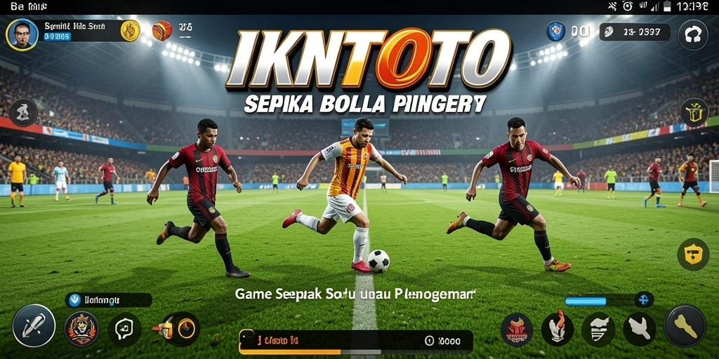 Tangkapan layar permainan <strong>IKNTOTO</strong> yang menunjukkan aksi di lapangan sepak bola.