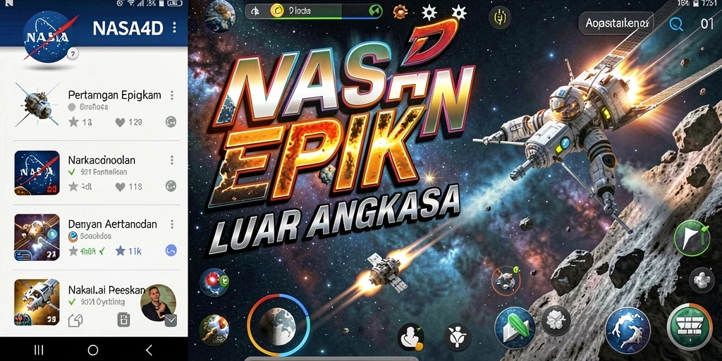 Tampilan menarik gameplay NASA4D dalam pertarungan luar angkasa.
