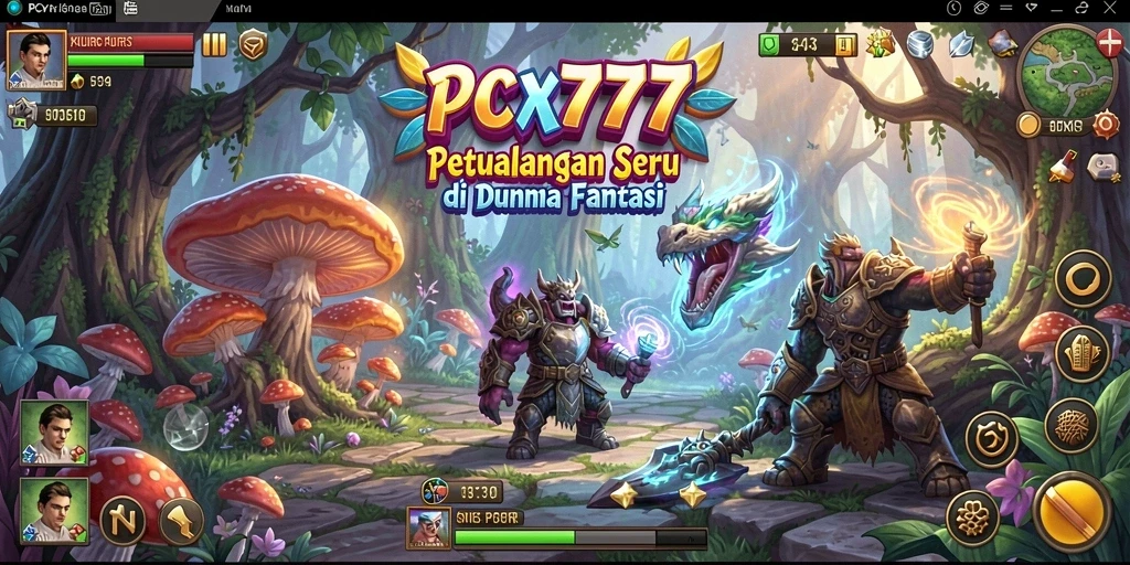 Tampilan menarik gameplay petualangan di PCX777.