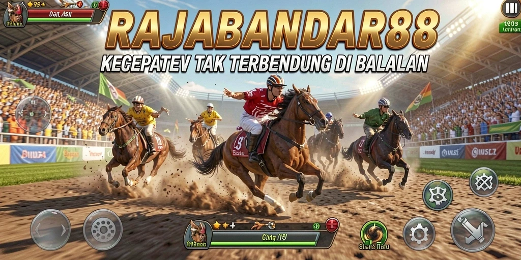 Tampilan menarik dari gameplay balapan di RAJABANDAR88.
