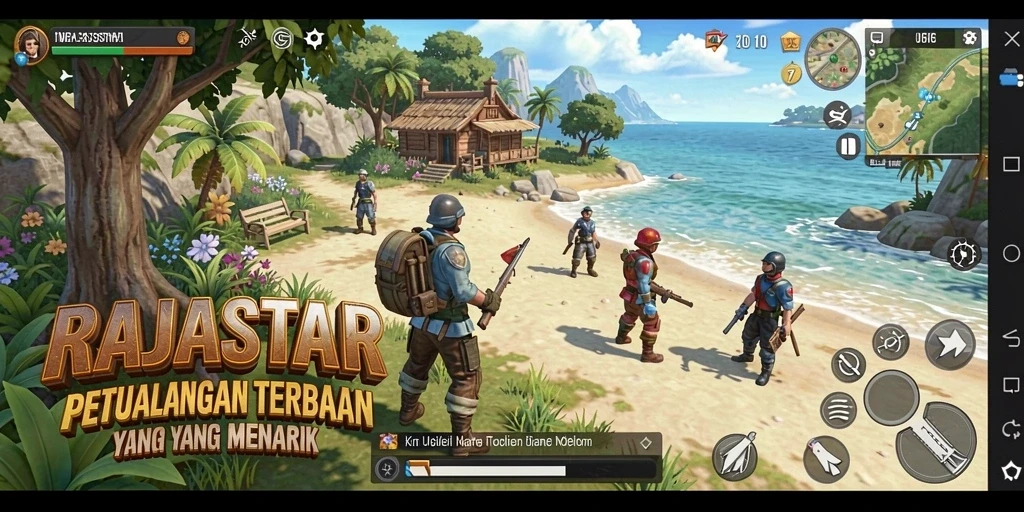 Tampilan gameplay yang menakjubkan di dunia terbuka RAJASTAR.