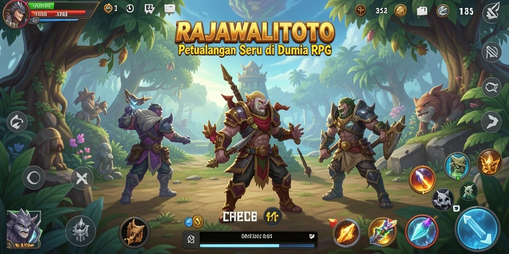Tangkapan layar RAJAWALITOTO menampilkan aksi seru dalam pertempuran RPG.