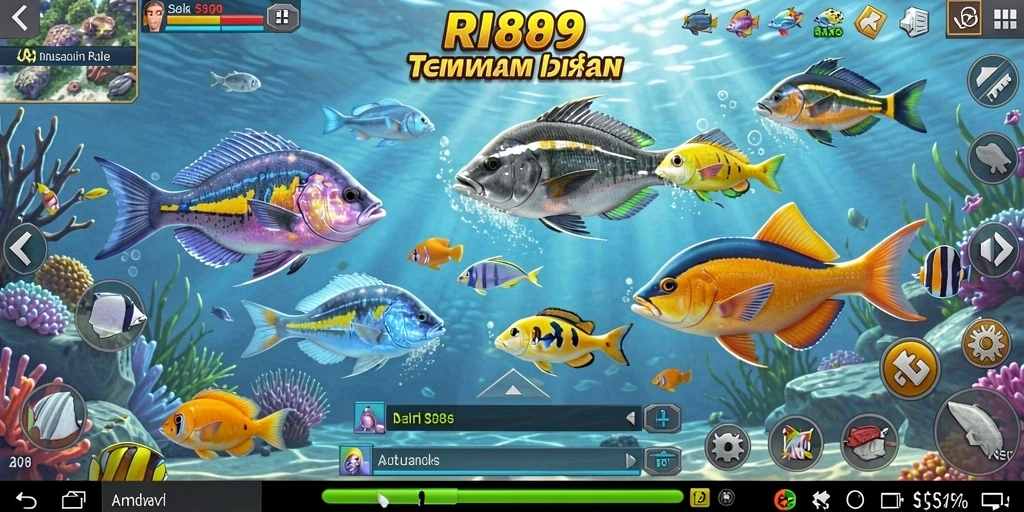 Tampilan gameplay RI889 yang seru saat menembak ikan.
