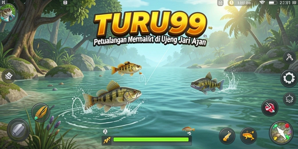 Tampilan grafis memukau dalam gameplay memancing TURU99.