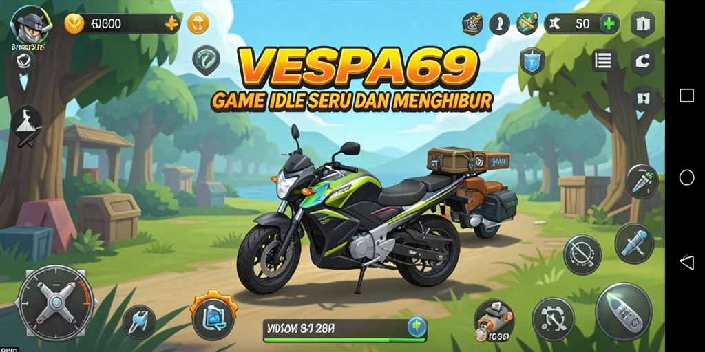 Tampilan gameplay VESPA69 yang seru dan menantang.