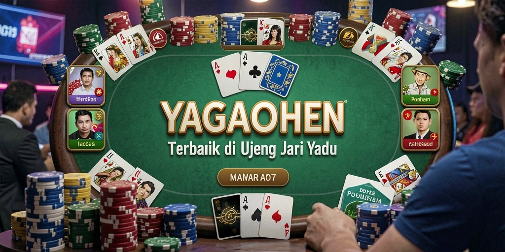 Tampilan gameplay YAGAOHEN yang menarik dengan tabel poker yang dinamis.